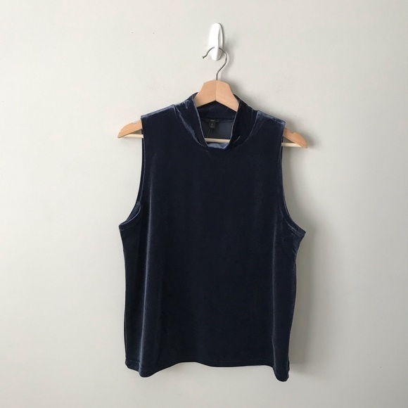 NEW J. Crew Velvet Mockneck Sleeveless Tank Top Blouse S - Picture 3 of 5